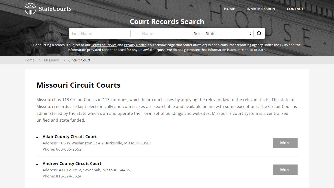 Missouri Circuit Courts - StateCourts